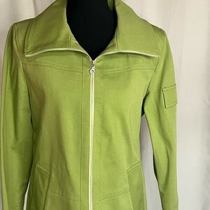Garfield & Marks Kayla Jacket Green Women's Jacket Blazer with Zip Front